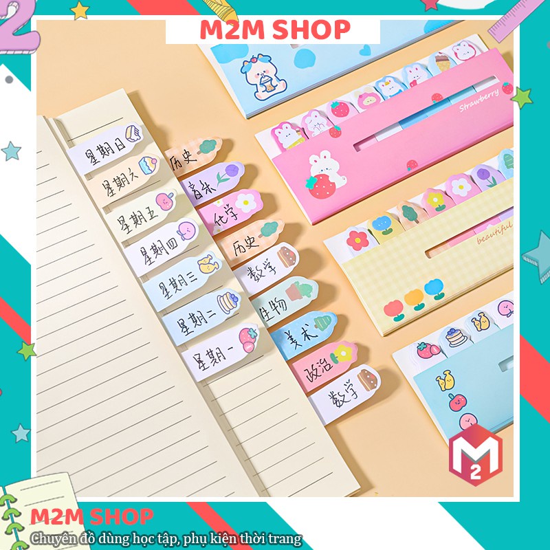 Tập giấy note ghi chú nhiều hình dễ thương