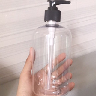 CHAI NHỰA TRONG 500ml VÒI NHẤN