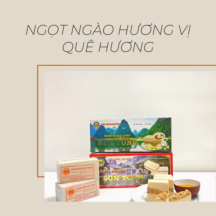 Hộp 10 Phong bánh khảo CHAY Sơn Tòng - Nhân lạc thơm ngon – đặc sản Cao bằng