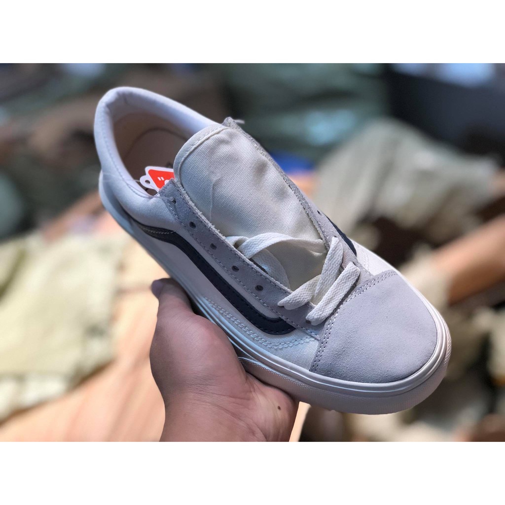 &gt;ẢNH THẬT-HÀNG THẬT&lt; Giày sneaker V Style 36 Marshmallow kẻ  (màu đỏ và xanh) than nam nữ