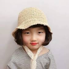 mũ cói kèm dây buộc hottren cho bé yêu