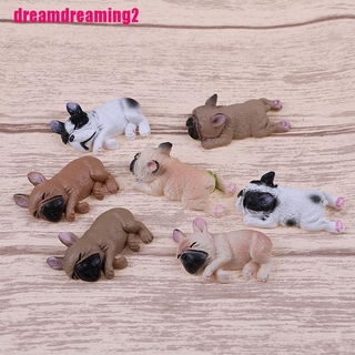 Mô hình chó bull đang ngủ dễ thương