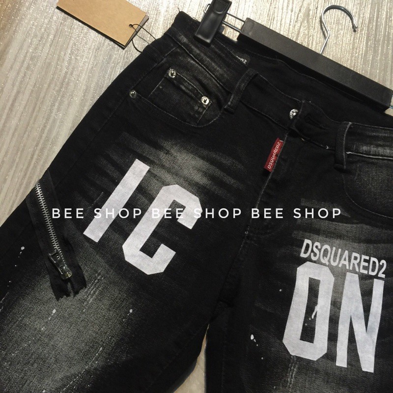 Quần bò ngố Icon khoá chéo, quần jean nam, quần short bò giá rẻ - Bee Shop