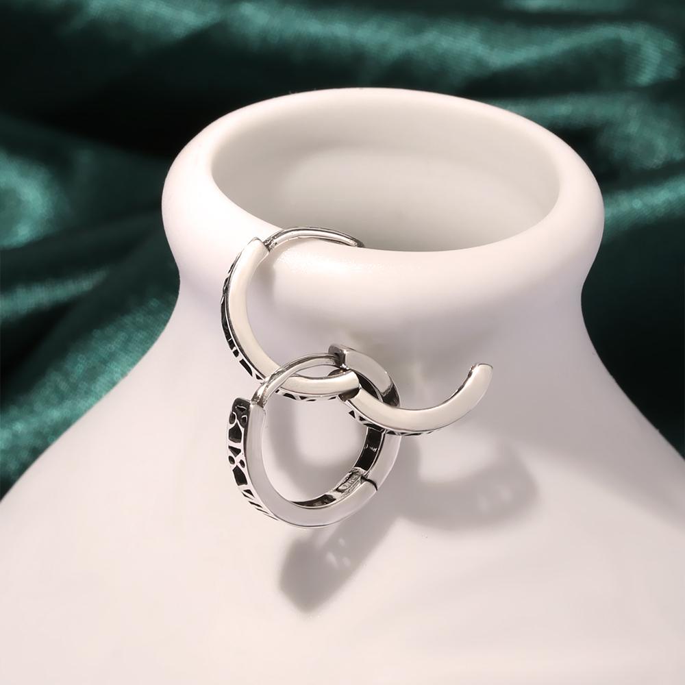 Bông Tai Dạng Vòng Thiết Kế Hình Học Thời Trang Cho Nam Và Nữ