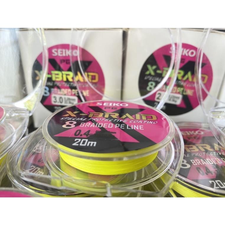 [SALE] Thẻo dù SEIKO PE 8X – Braid cao cấp 20m. Dây câu đài, câu lure, làm thẻo săn hàng