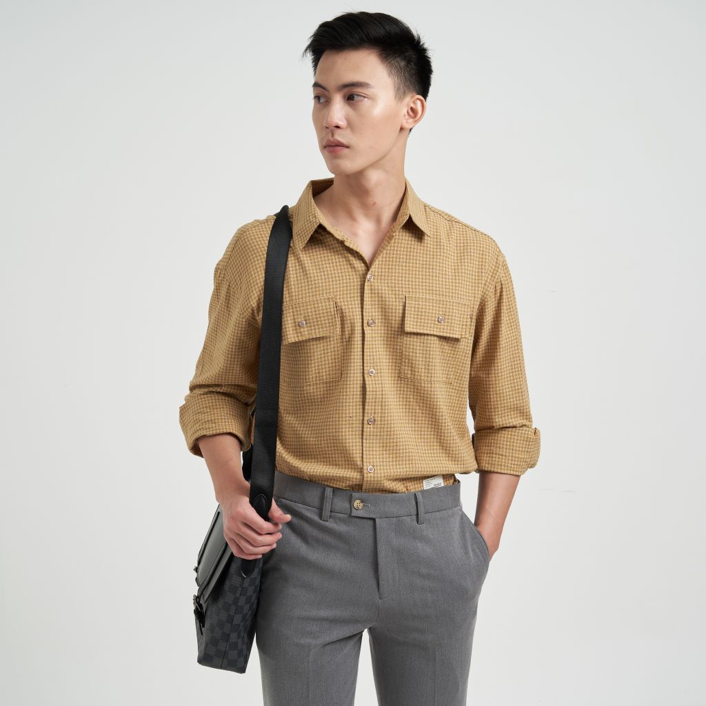 Áo Sơ Mi Nam Hàn Quốc Cao Cấp TONY4MEN Dài Tay Kẻ Sọc Chất Đũi Thoáng Mát Form Regular 2040 | BigBuy360 - bigbuy360.vn