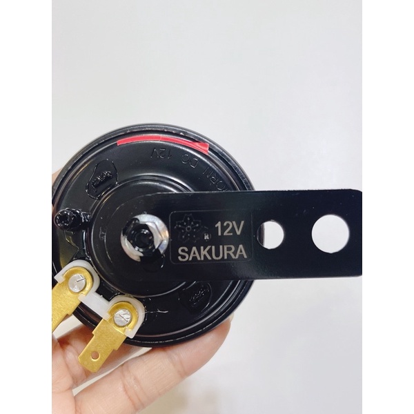 Còi xe máy Sakura 12V lớn & nhỏ, kèn xe honda yamaha tiếng to rõ hàng chính hãng
