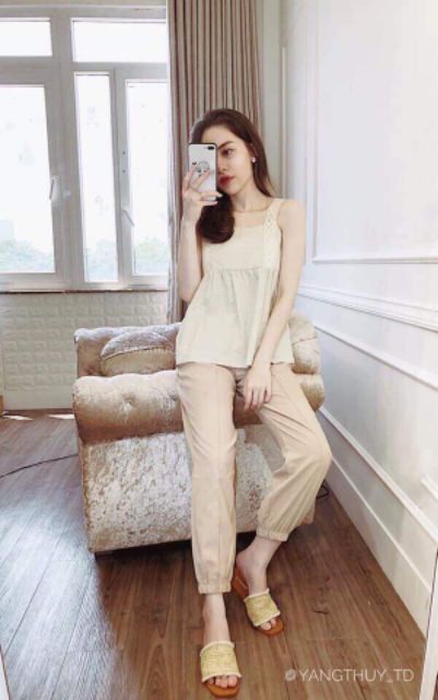 Set áo baby doll + quần ống sớ9 | BigBuy360 - bigbuy360.vn