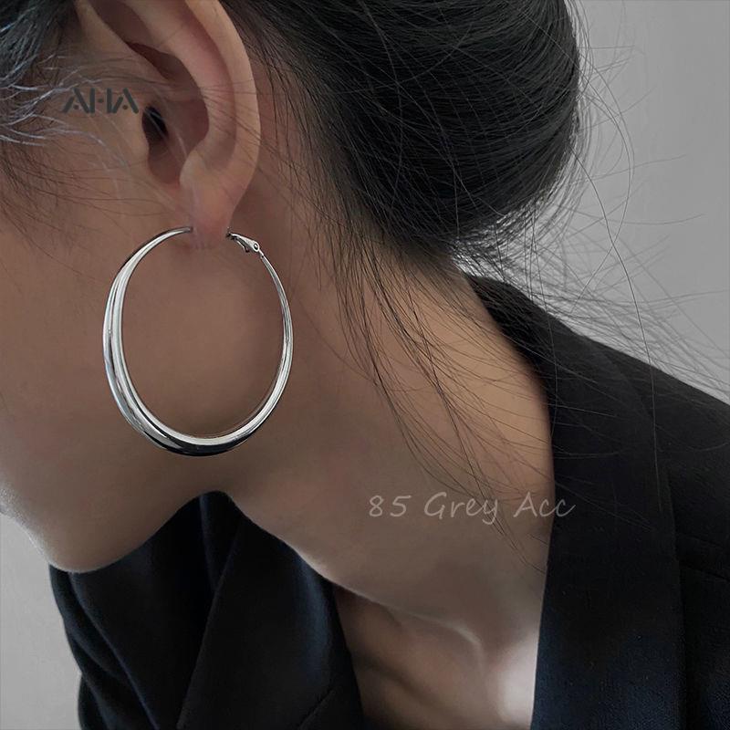 Khuyên tai AHA official dạng vòng lớn phong cách cho nữ với nhiều kiểu tùy chọn