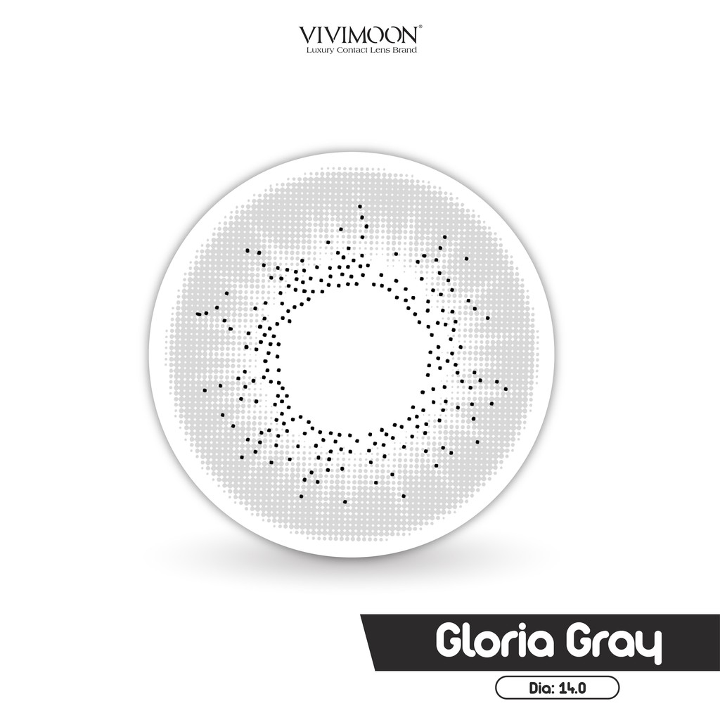 Kính áp tròng cận xám khói VIVIMOON Gloria Gray 14.0 mm