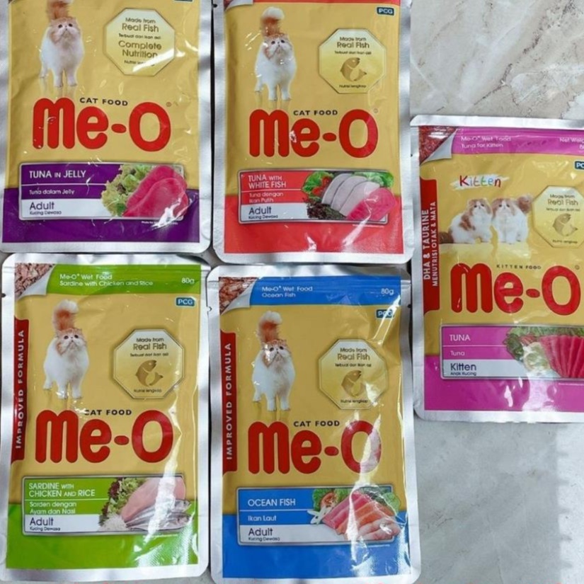 Pate Me-o cho mèo gói 80g - Thức Ăn Dinh Dưỡng Cho Mèo Pate Mèo 5 vị