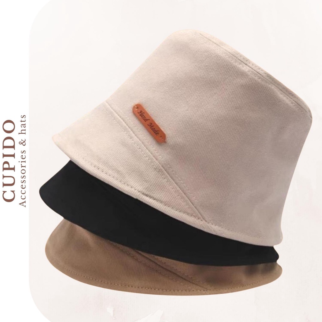 Mũ bucket kaki Handmade nam nữ cao cấp dáng ulzzang
