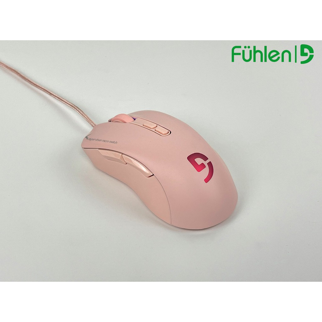 Chuột Fuhlen G90 Pink RGB Optical Gaming (Hồng)