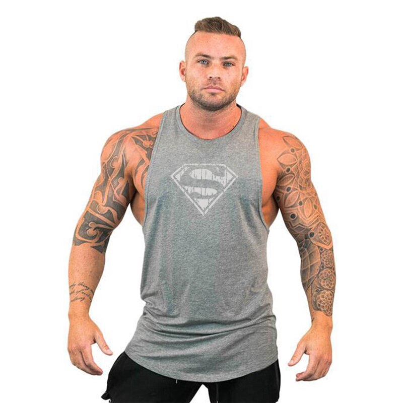 New Cotton Breathable Male Gyms Clothes Bodybuilding Undershirt Fitness Tank Tops Men's Casual Sleeveless O Neck Vest Sportswear