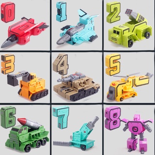 Số lắp ráp biến hình ô tô robot size đại số lẻ - Số xếp hình 10x 7 x3.3 cm
