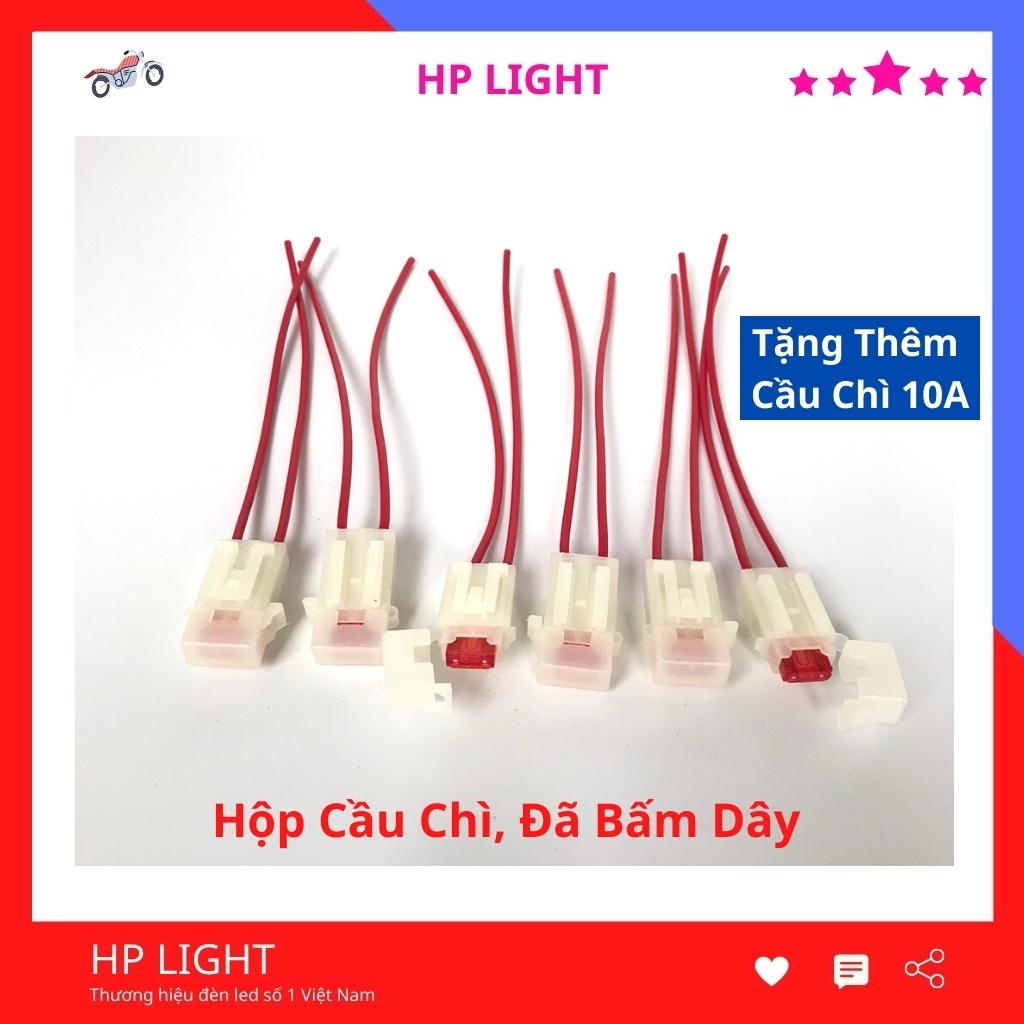 [Mã LIFEAUMAY giảm 10% tối đa 30k đơn 150k] Hộp cầu chì xe máy ôtô có nắp đậy chống nước đã bấm dây ( giá 1 cái )