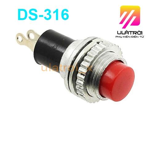 Nút nhấn đề DS-316 vỏ sắt, nút nhấn không giữ trạng thái