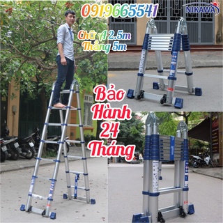 Thang nhôm rut chữ a nikawa nk-50ai-pri, 8 bậc