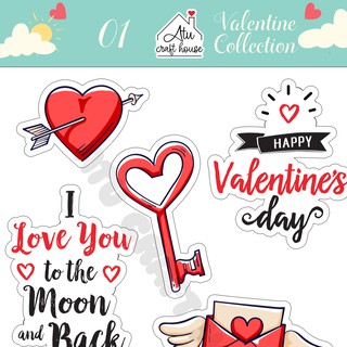 LOVE - Sticker cắt rời (nhiều mẫu) - Sticker die-cut - Nguyên liệu làm Scrapbook Handmade