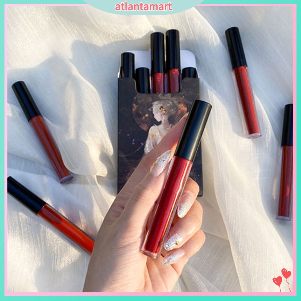 Set 5 Son Kem Lì Trang Điểm Lâu Trôi Không Dính Cốc Cho Nữ