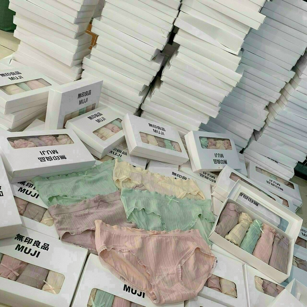 Quần Lót Nữ Dệt Kim Nhật Tăm Nơ Co Dãn  Kháng Khuẩn