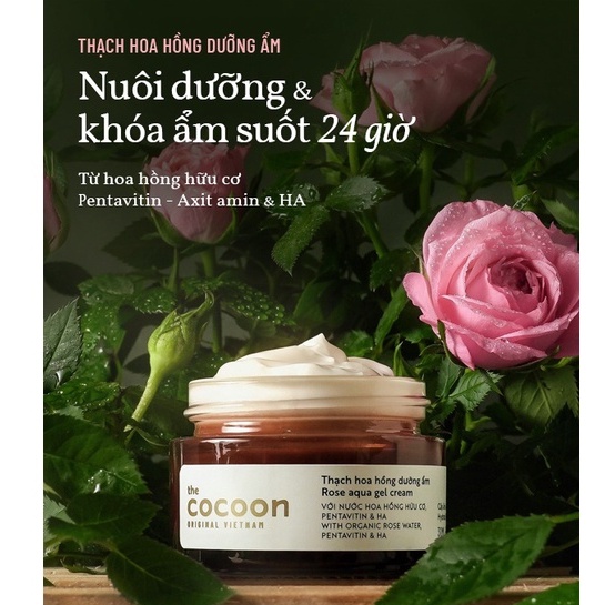 Thạch Hoa Hồng Dưỡng Ẩm Da Suốt 24H Cocoon 30ml