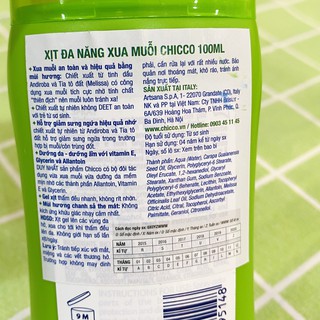 Xịt đa năng xua muỗi Chicco 100ml