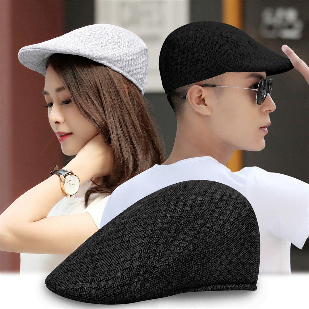 Mũ Beret Chống Nắng Phối Lưới Thời Trang Có Thể Điều Chỉnh