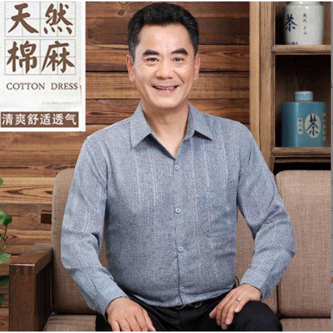 Áo Sơ mi dài tay cho người nam trung niên