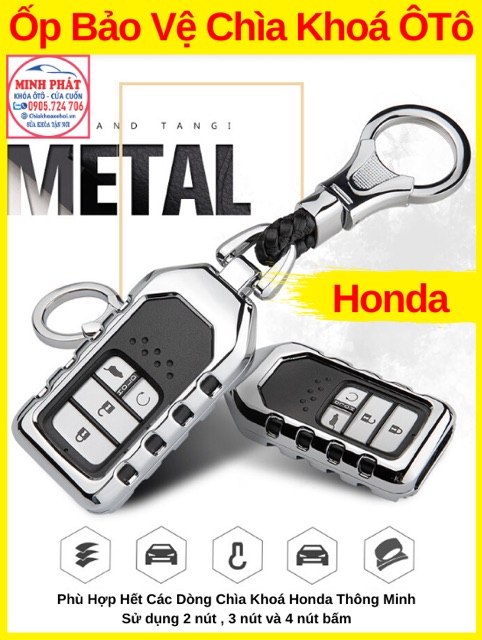 Vỏ Ốp Inox Bảo Vệ Chìa Khoá xe Ô Tô Honda Brio City