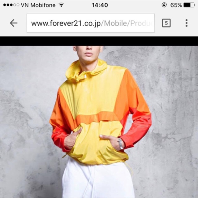 Áo khoác gió F21 authentic