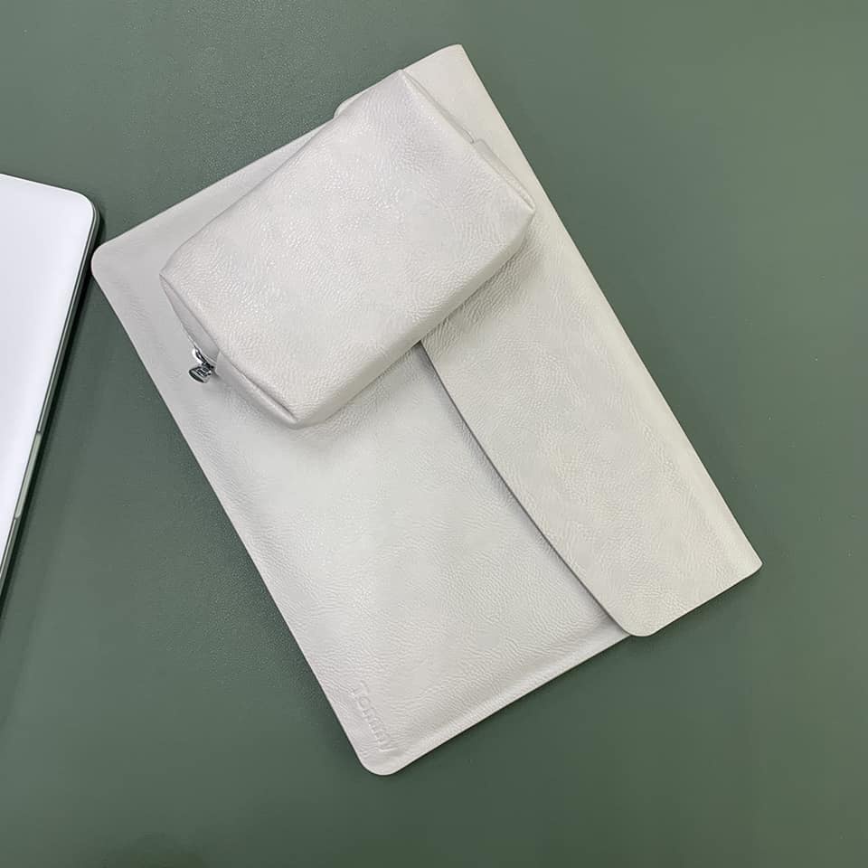 Combo Bao Da Macbook/Surface Kèm Túi đựng sạc Tommy Town - T102