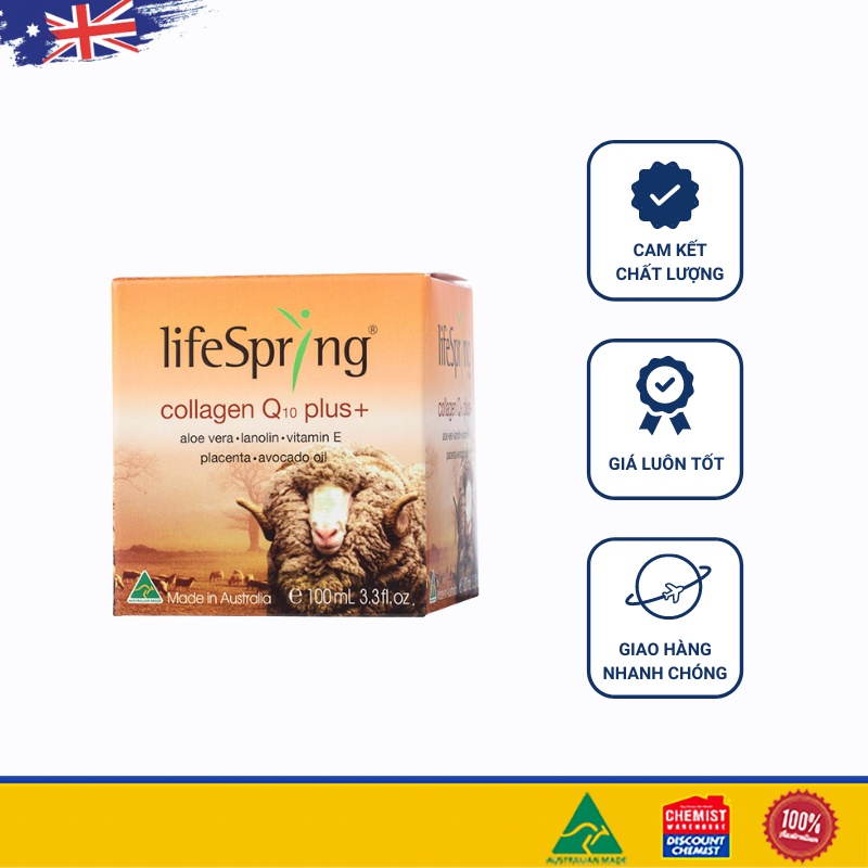Kem dưỡng da Chống lão hóa LifeSpring Collagen Q10 Plus+ 100ml (SP3)