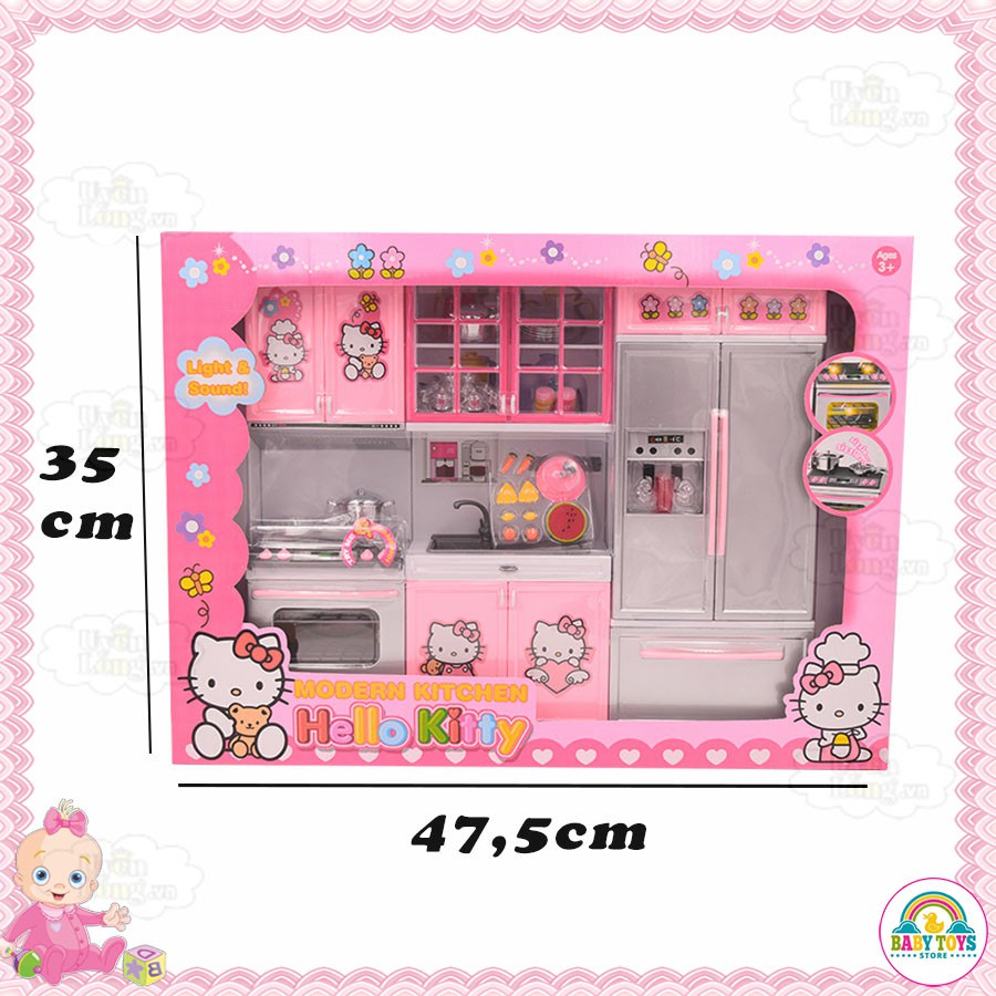 Bộ Đồ Chơi Nhà Bếp Hello Kitty Gồm Loại 2 Khoang, 3 Khoang Cho Bé (Hàng Đẹp, Ảnh Shop Tự Chụp)