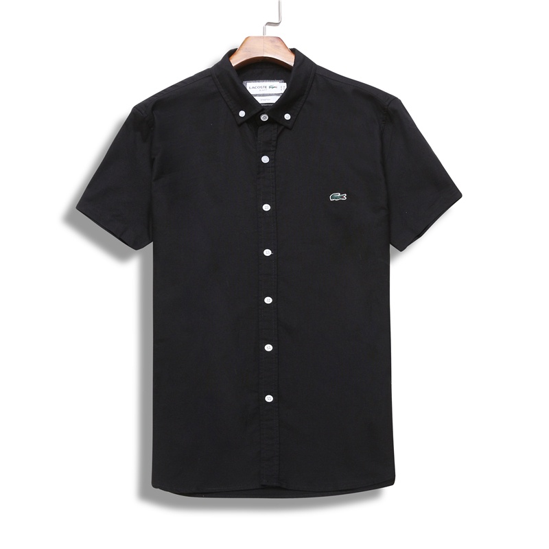LACOSTE ◈✉Áo Sơ Mi Tay Ngắn Vải Oxford Cotton Dáng Ôm Thời Trang Mùa Xuân 2020 Cho Nam