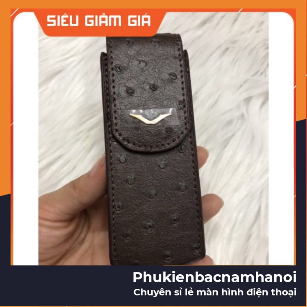 Bao da vertu Sing S có nắp dập vân màu độc, lạ hàng nhập khẩu