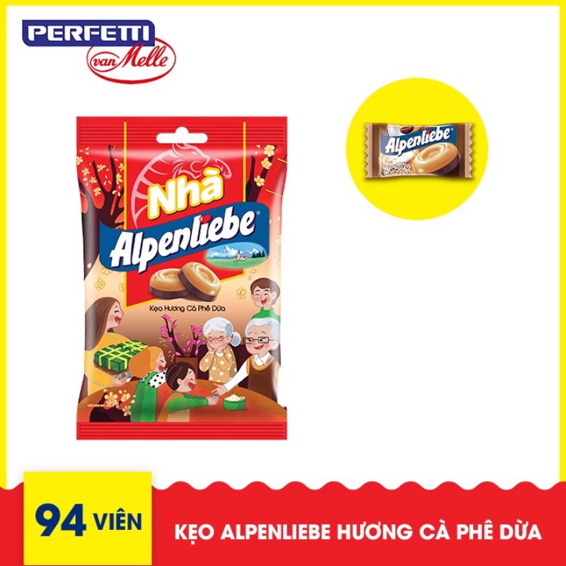 Kẹo Alpenliebe hương cà phê dừa gói 94 viên