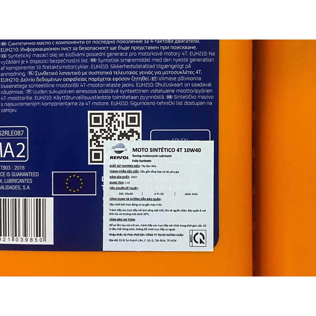 [GIÁ THẤP NHẤT SHOPEE] NHỚT REPSOL MOTO SINTETICO 4T 10W40 FULLY SYNTHETIC