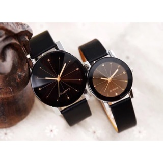 Đồng hồ đôi nam nữ unisex dây da quartz