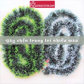 Dây chồn trang trí Giáng sinh, cây thông Noel dài 1m8, dây kim tuyến dây thông vòng nguyệt quế