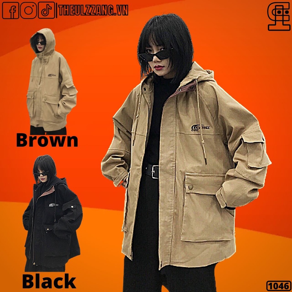 Áo Khoác Bomber Jackets Nam Nữ Kaki 2 Lớp Form Đại Chất Siêu Đẹp Áo Khoác Đôi Nam Nữ KAKI Thêu ASONCE - AK1046