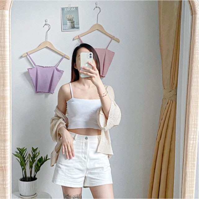 Áo Croptop Nữ Hai Dây Sofm Wear (6 màu)