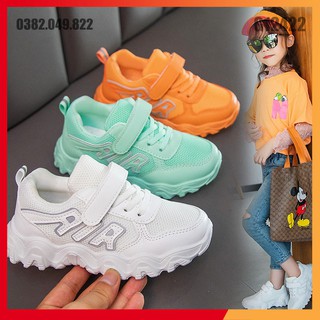 Giày Sneaker Bé Trai Bé Gái Lưới Thoáng Khí Có Quai Dán  Đế Chống Trơn Trượt Phong Cách Hàn Quốc Size 28--37 - G12422