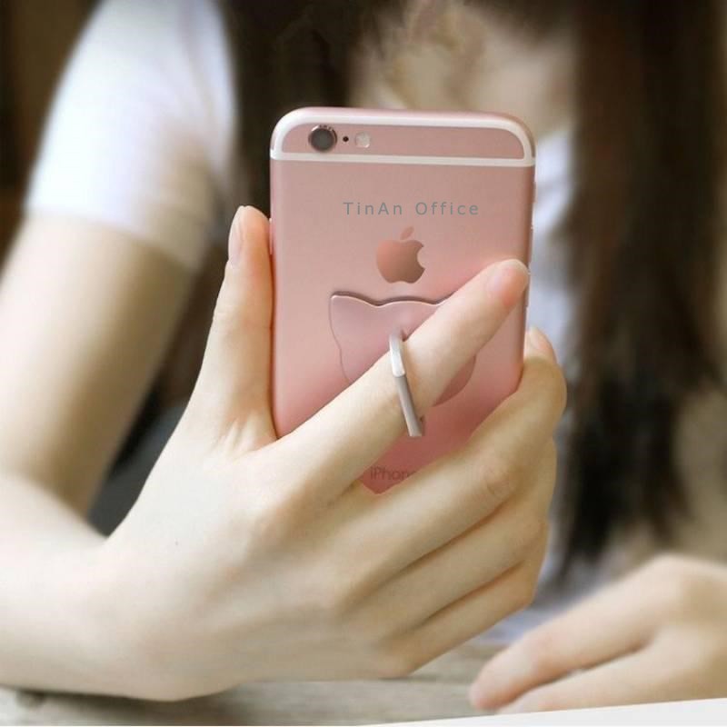 Giá đỡ điện thoại di động hình mèo dễ thương, Giá đỡ dạng nhẫn xoay đa năng