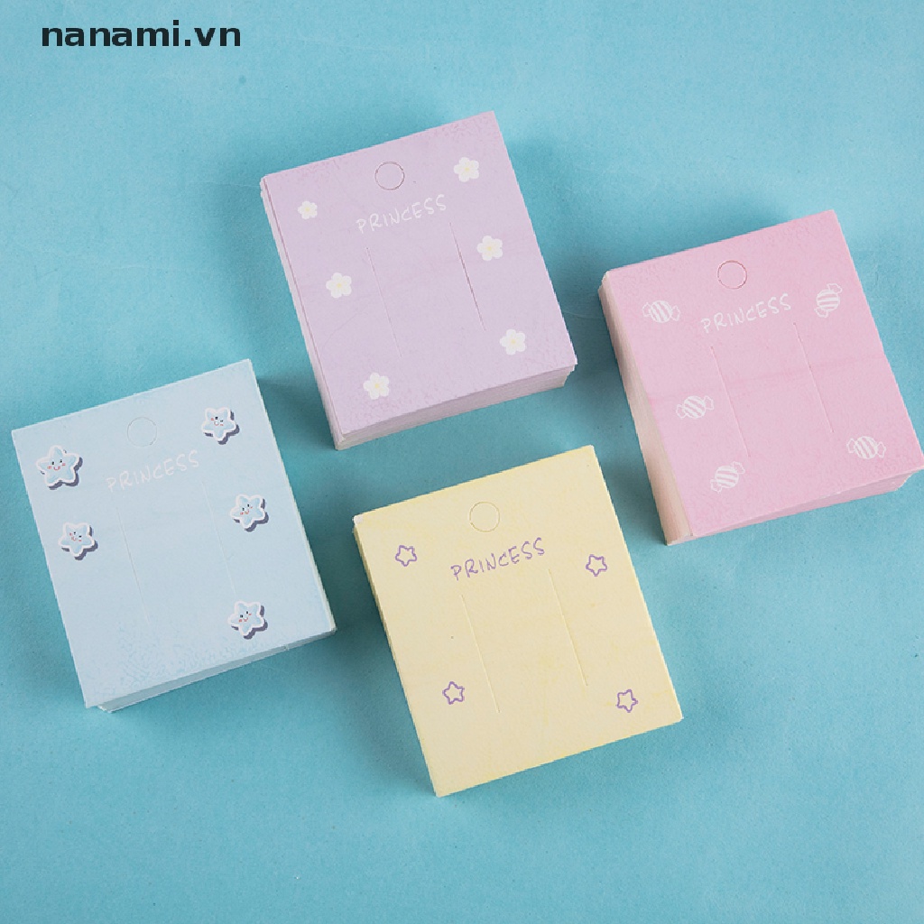 Set 50 Túi Nhựa Trưng Bày Kẹp Tóc Màu Xanh Dương / Hồng / Tím / Vàng 7 * 7CM
