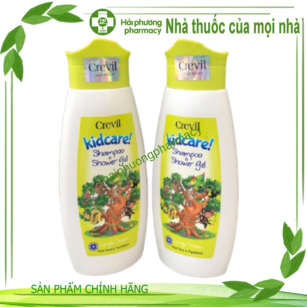 Gel tắm gội trẻ em Crevil Kidcare Shampoo &amp; Shower 2 trong 1 (300ml)