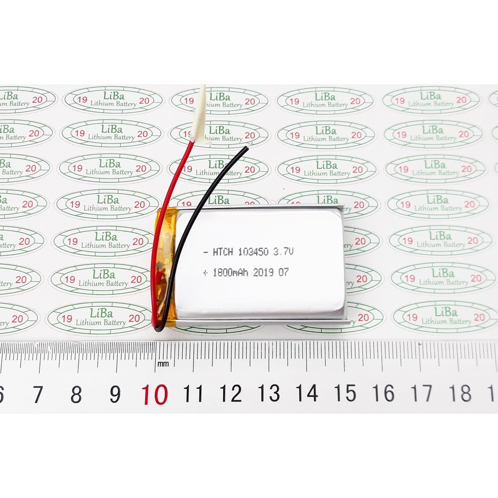 Pin Lithium Polyme (Lipo) 3.7V 1800mAh 34X50 mm - LiBa