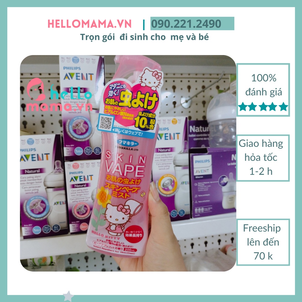 Xịt chống muỗi và côn trùng đốt  SKIN VAPE 200ml