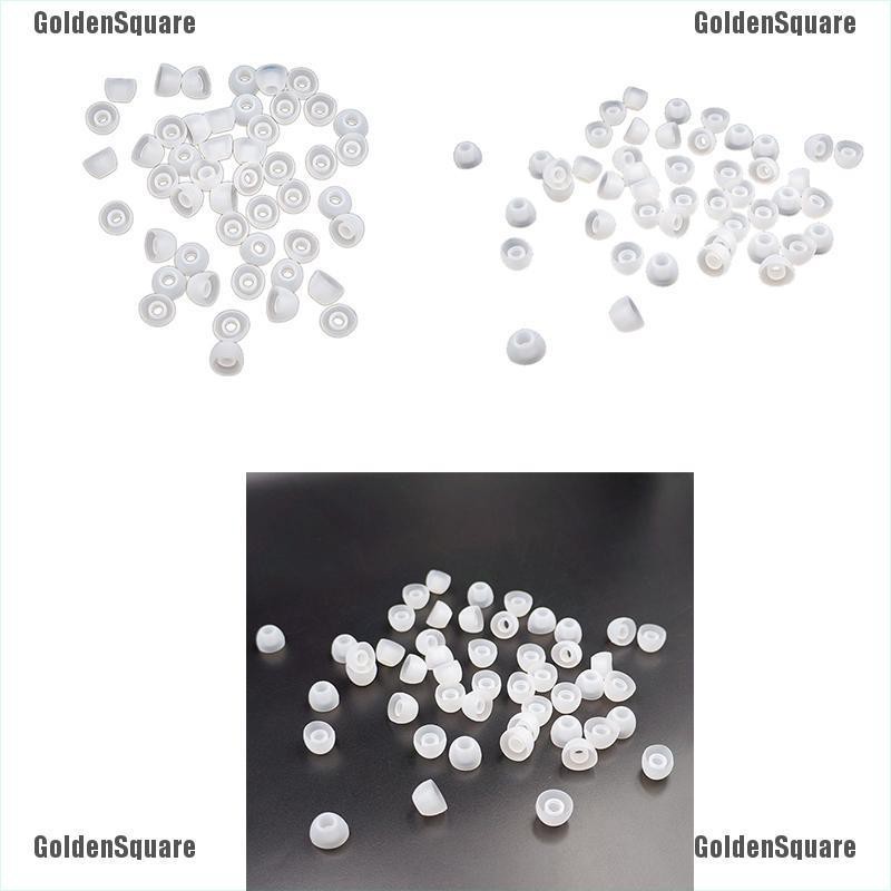 Set 50 Nút Tai Nghe Nhét Tai Thay Thế Bằng Silicon Mềm Trong Suốt 11MM