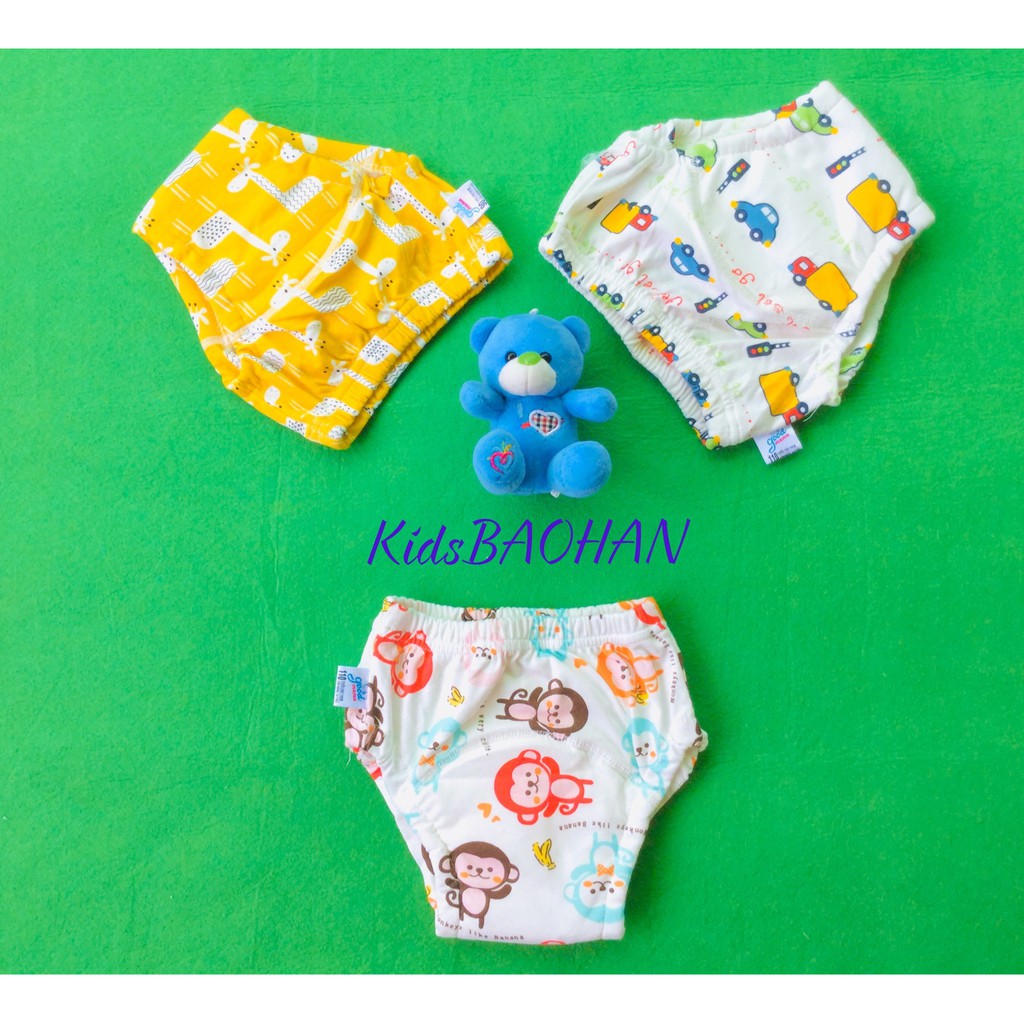 3 Quần bỏ bỉm GOODMAMA 6 lớp .Size: 80 - 90 - 100-cho bé từ 5kg-17kg